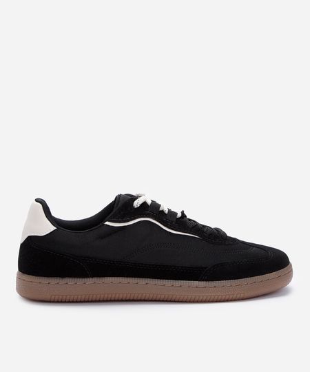 tênis casual com cadarço duplo preto 38