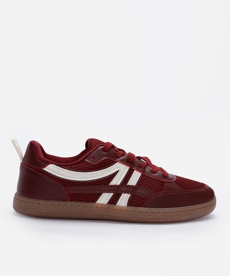 tênis casual feminino texturizado vinho 35