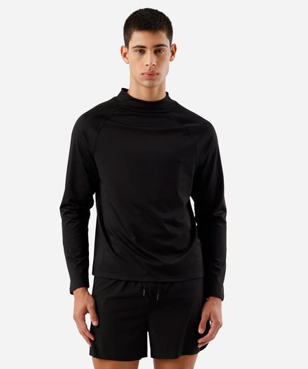 blusa esportiva térmica masculina manga longa preta M