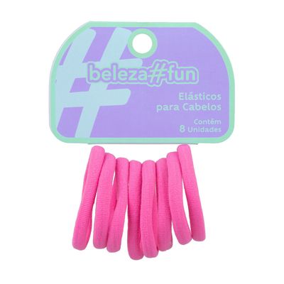 kit de elásticos para cabelo rosa com 8 unidades