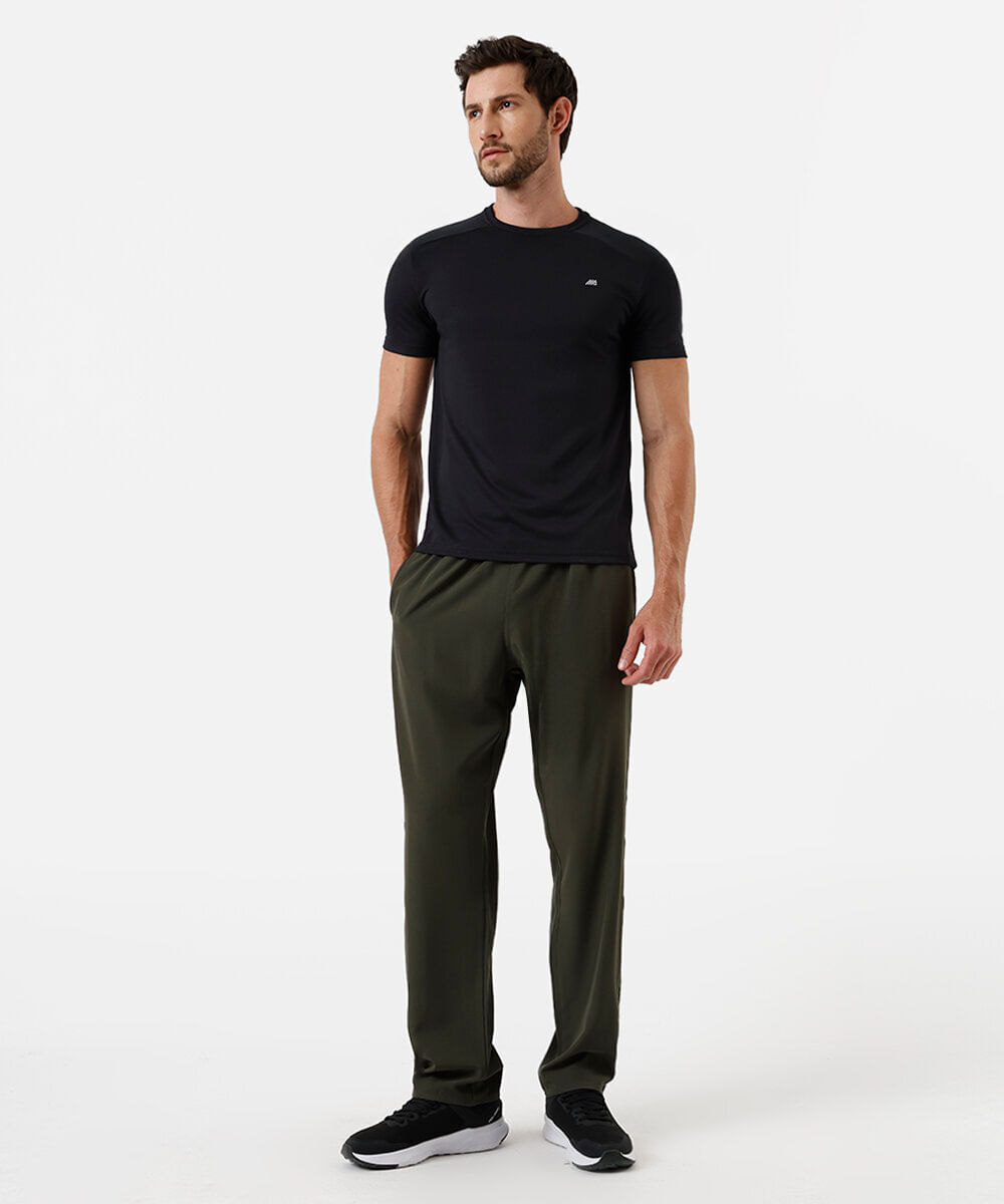 calça masculina esportiva com nervuras verde