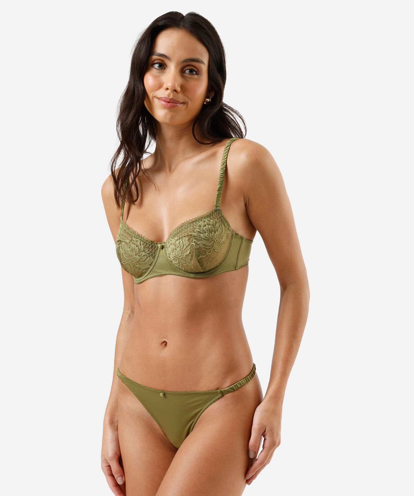calcinha string fio dental feminina com renda verde