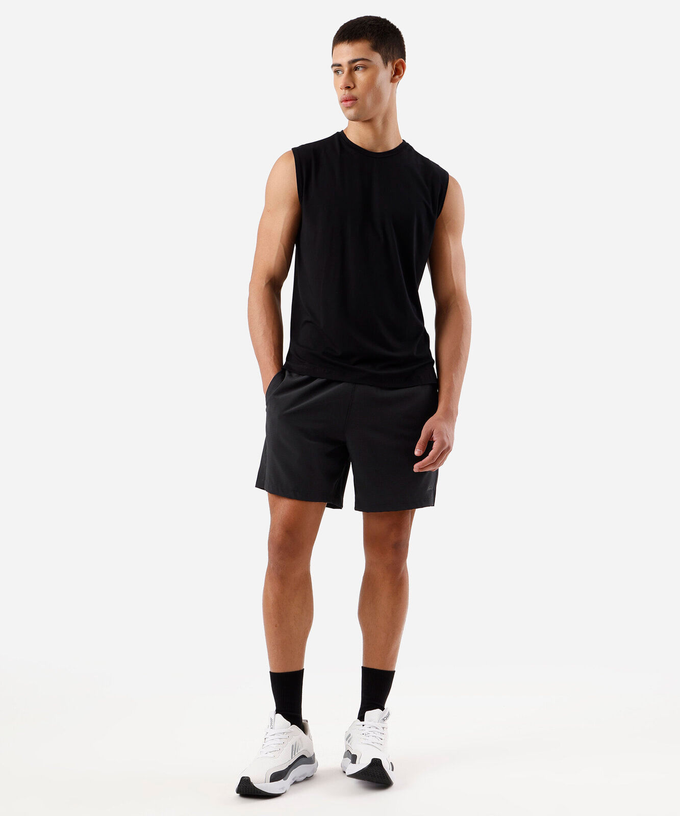 short esportivo masculino cós elástico preto