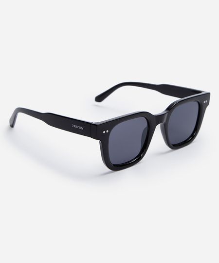 óculos de sol feminino quadrado de acetato triton preto UNICO óculos de sol feminino quadrado de acetato triton preto UNICO