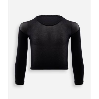 blusa segunda pele infantil lupo preta