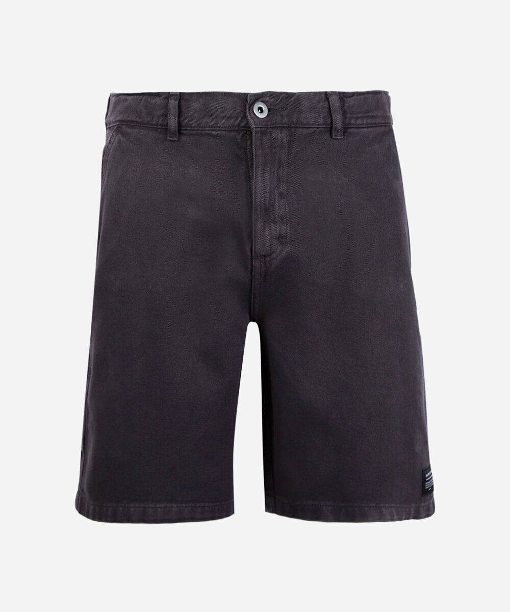 bermuda chino juvenil de sarja cinza