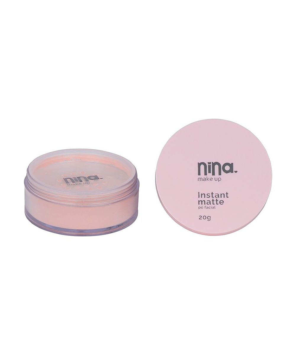 pó solto facial nina makeup instant matte cor 1