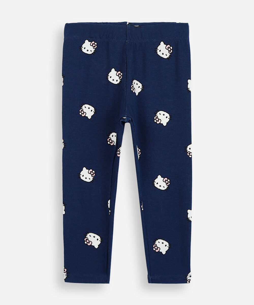 legging infantil hello kitty azul