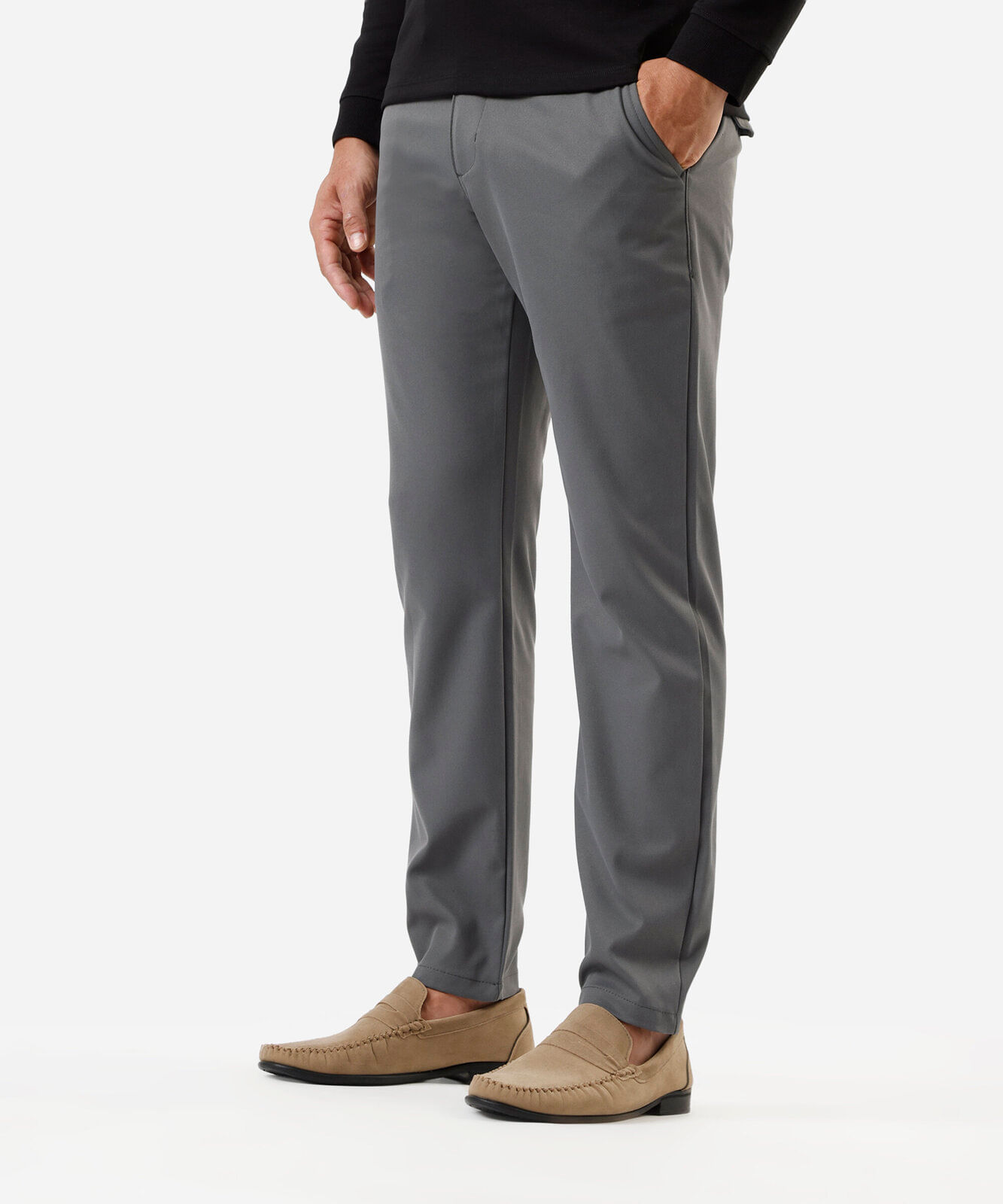 calça slim cropped masculina cinza