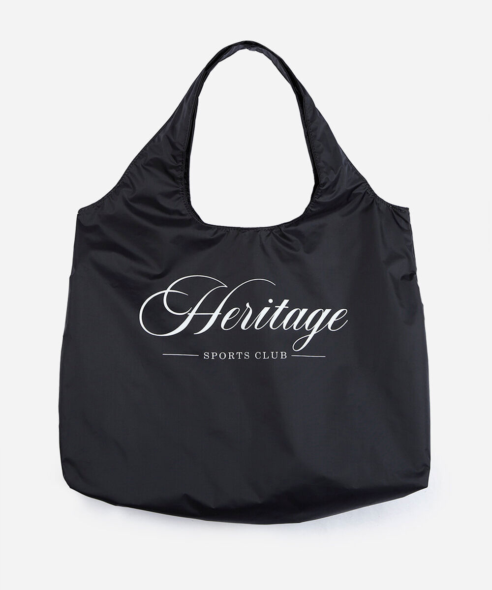 bolsa tote esportiva estampada preta