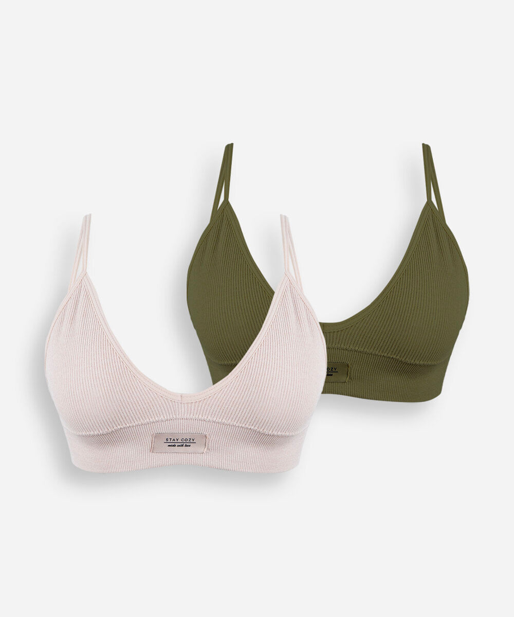 kit de sutiãs top feminino sem costura colorido