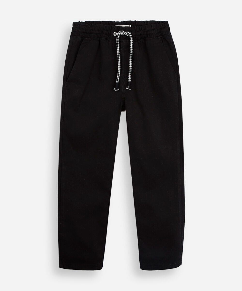 calça infantil jogger preta