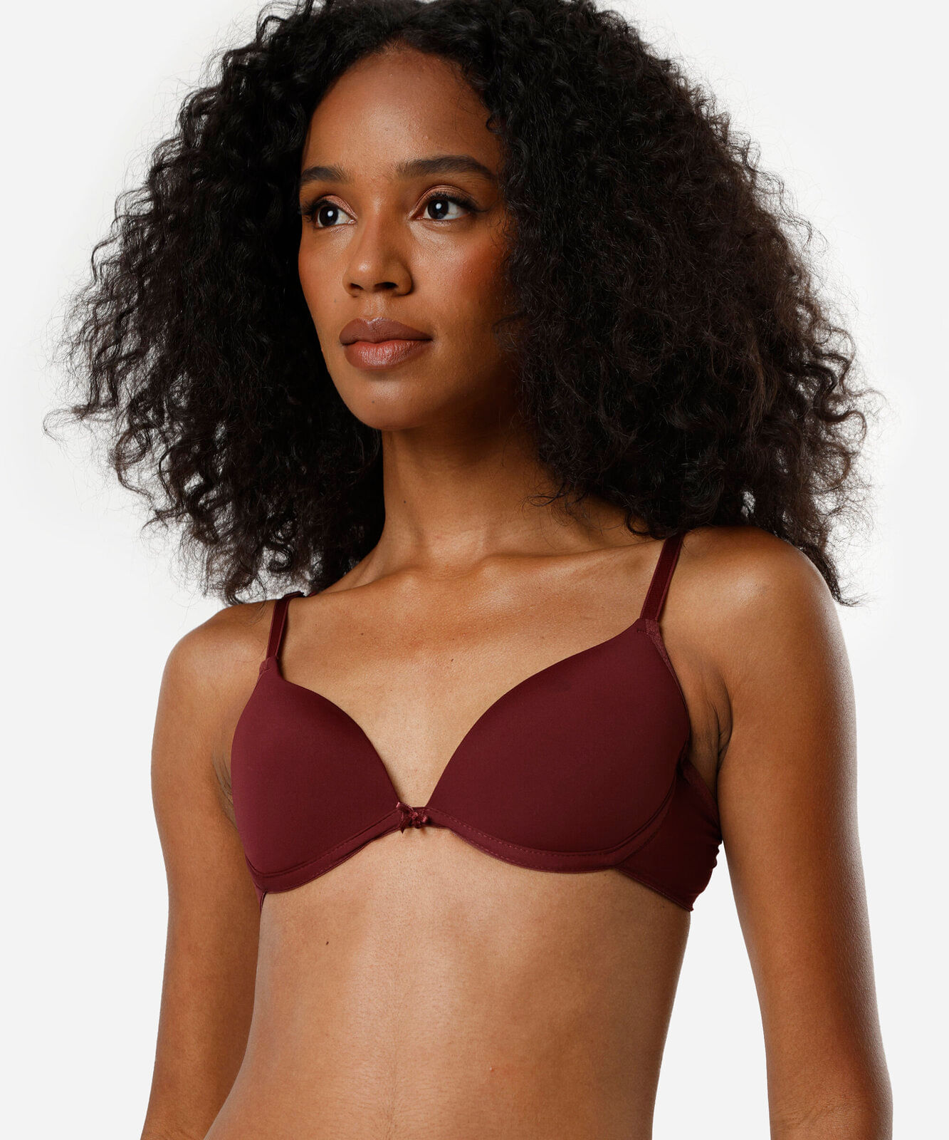 kit de 2 sutiãs femininos push up em microfibra colorido