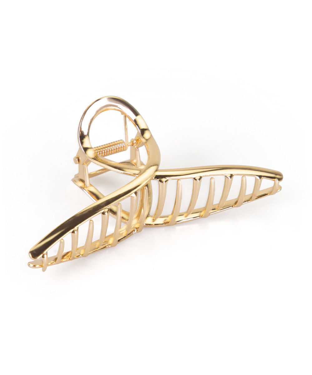 piranha para cabelo loop grande gold dourada