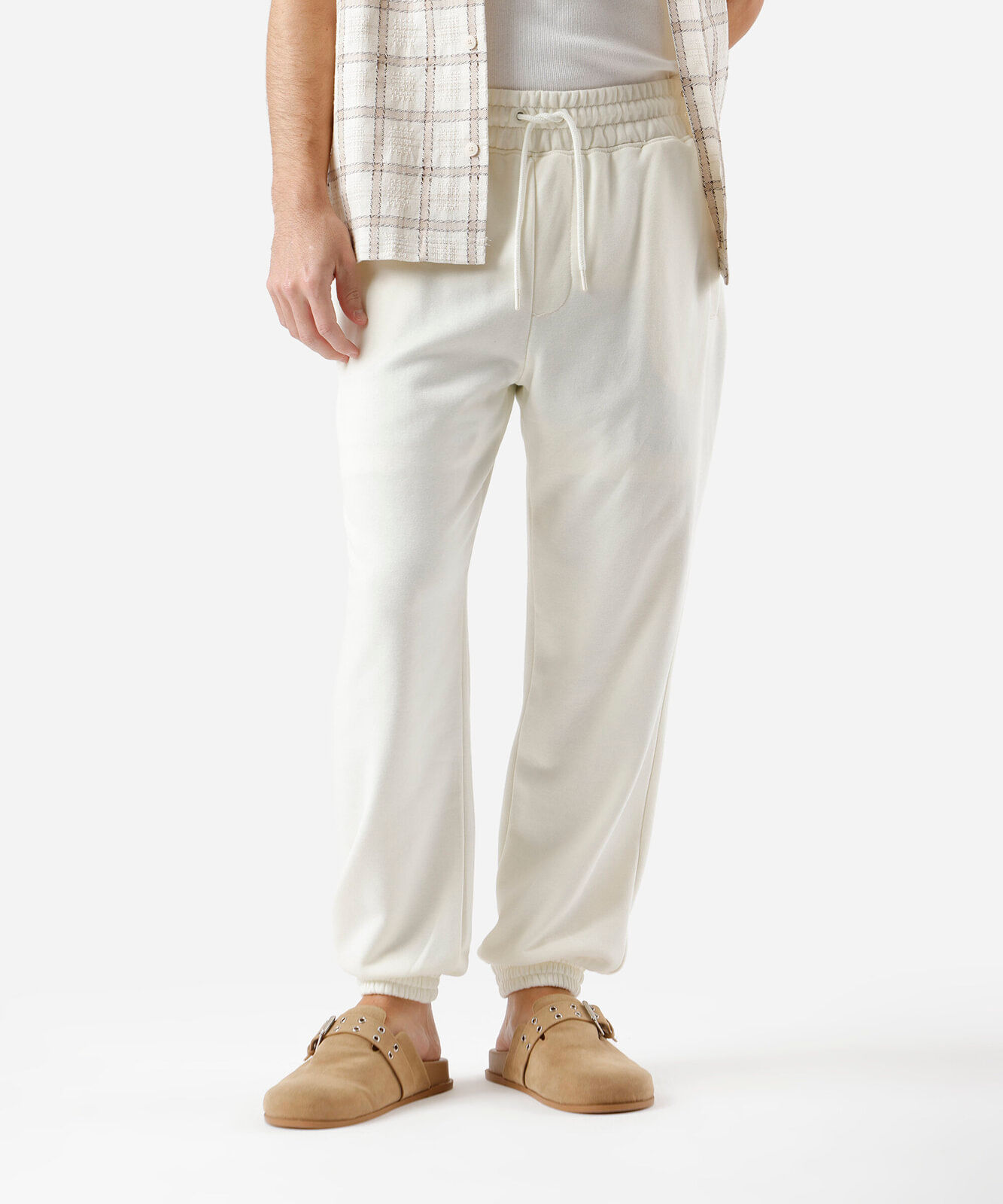 calça masculina jogger moletom off white