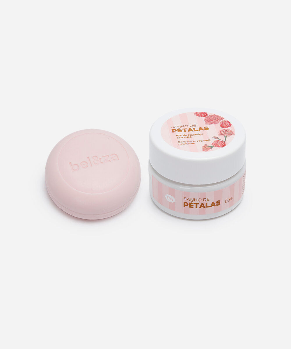 kit banho de pétalas com manteiga de karité e sabonete beleza cea