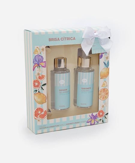 kit brisa cítrica com difusor de ambiente e sabonete líquido beleza cea UNICO