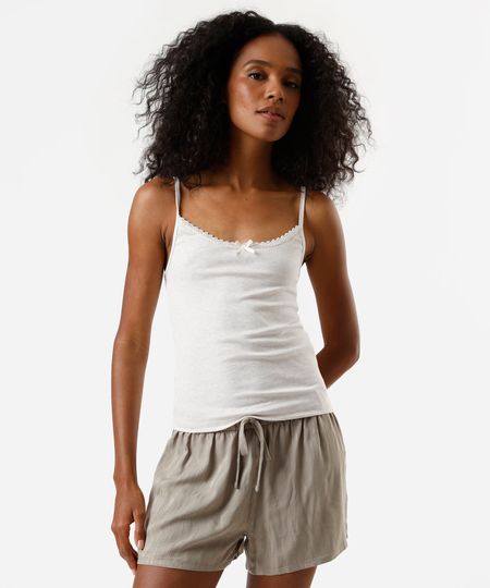 pijama short doll feminino com viscose verde PP