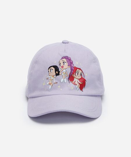 boné aba curva infantil de sarja guerreiras do kpop lilás UNICO