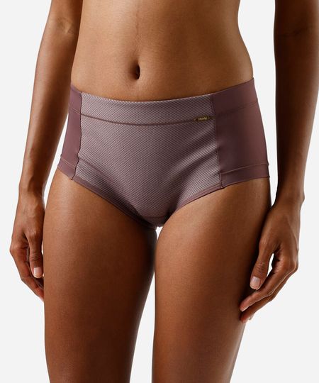 calcinha boxer feminina com recorte dilady marrom P