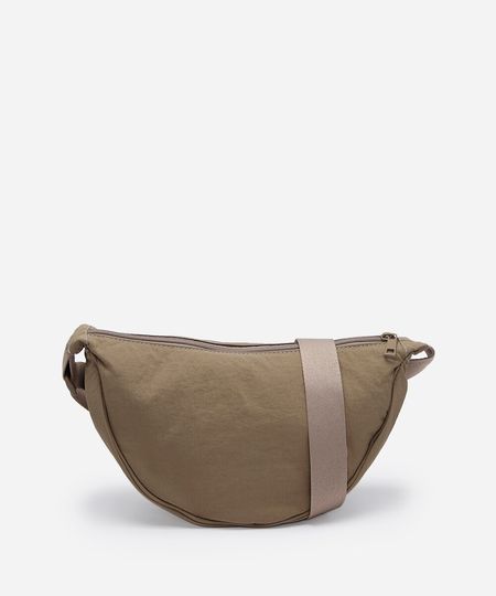 bolsa meia lua bege UNICO