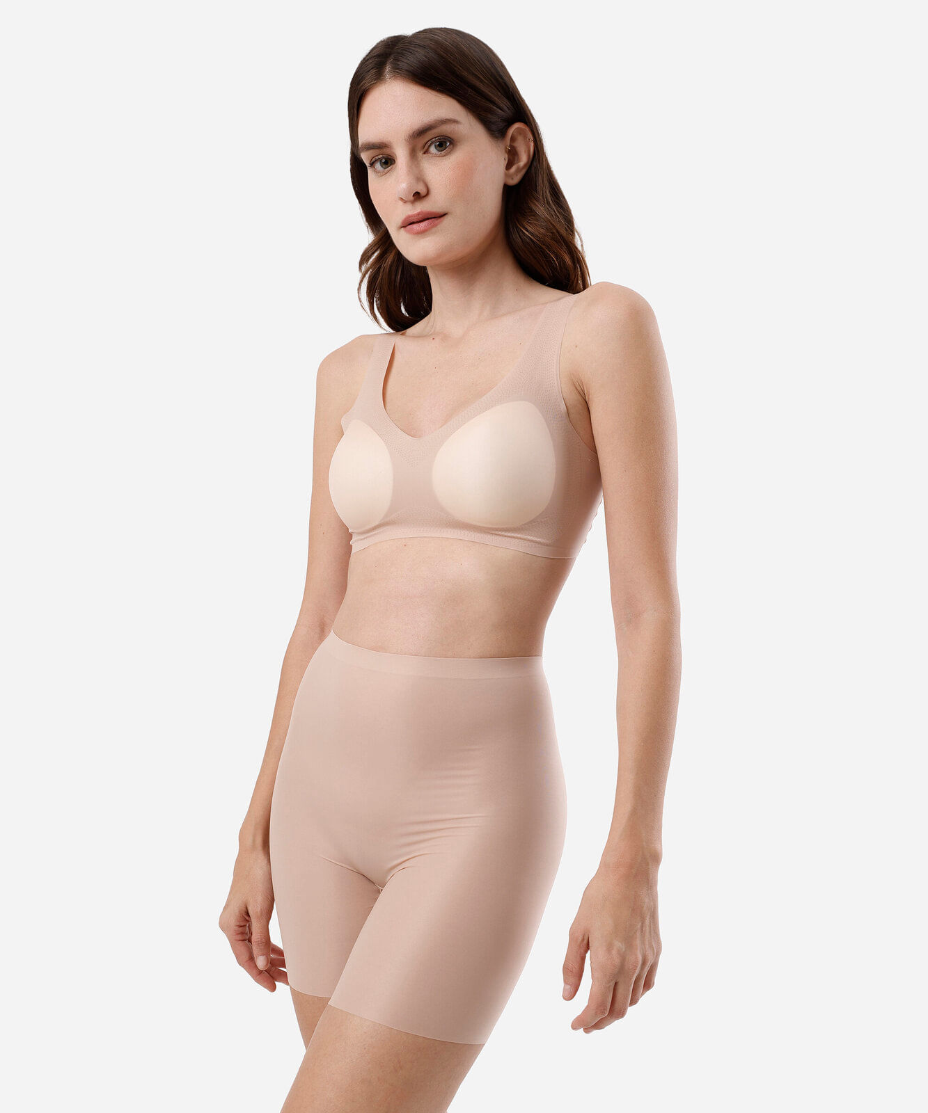 bermuda modeladora invisível feminina naked bege