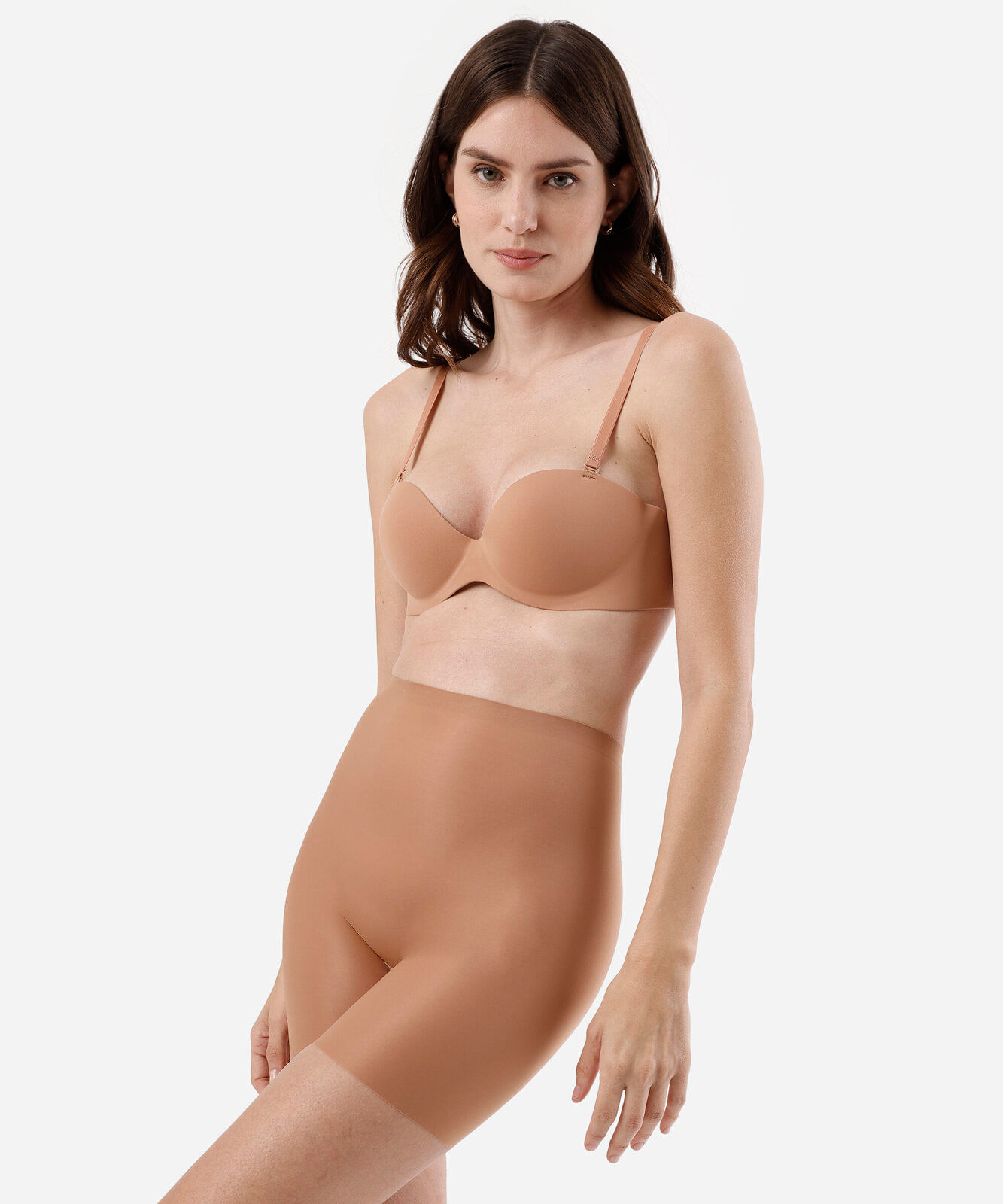 bermuda modeladora invisível feminina naked marrom