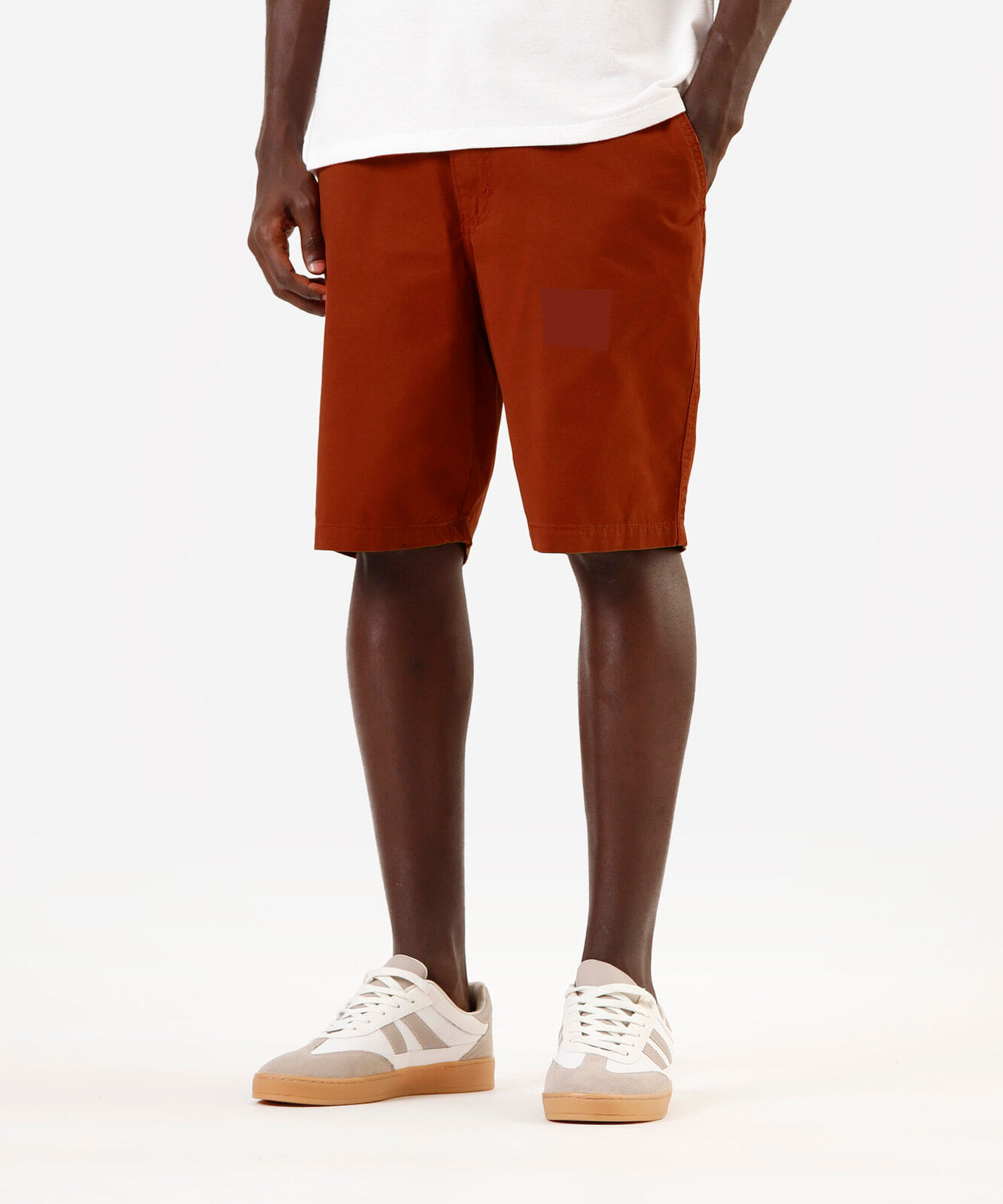 bermuda de sarja masculina reta vermelha
