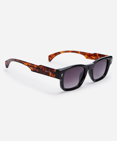 óculos de sol quadrado triton feminino preto UNICO