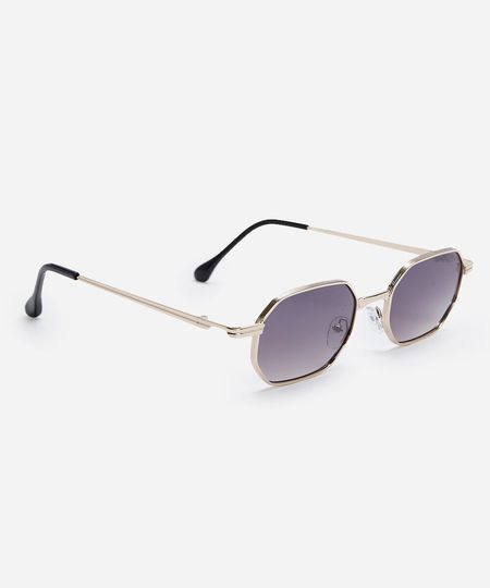 óculos de sol oval triton feminino dourado UNICO