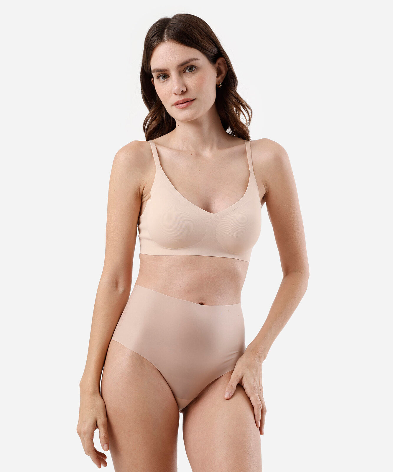 calcinha hot pant feminina com corte a fio bege