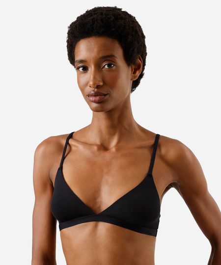 sutiã triângulo feminino sem bojo preto M