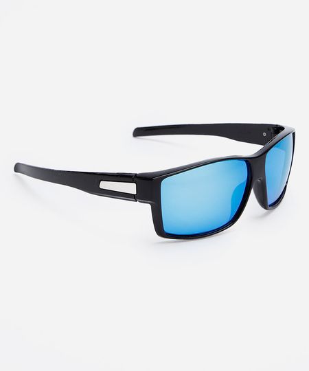 óculos de sol esportivo quadrado masculino preto UNICO