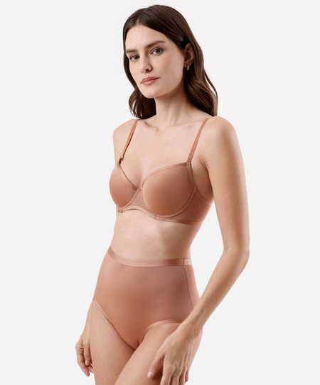 calcinha hot pant feminina de poliamida marrom G
