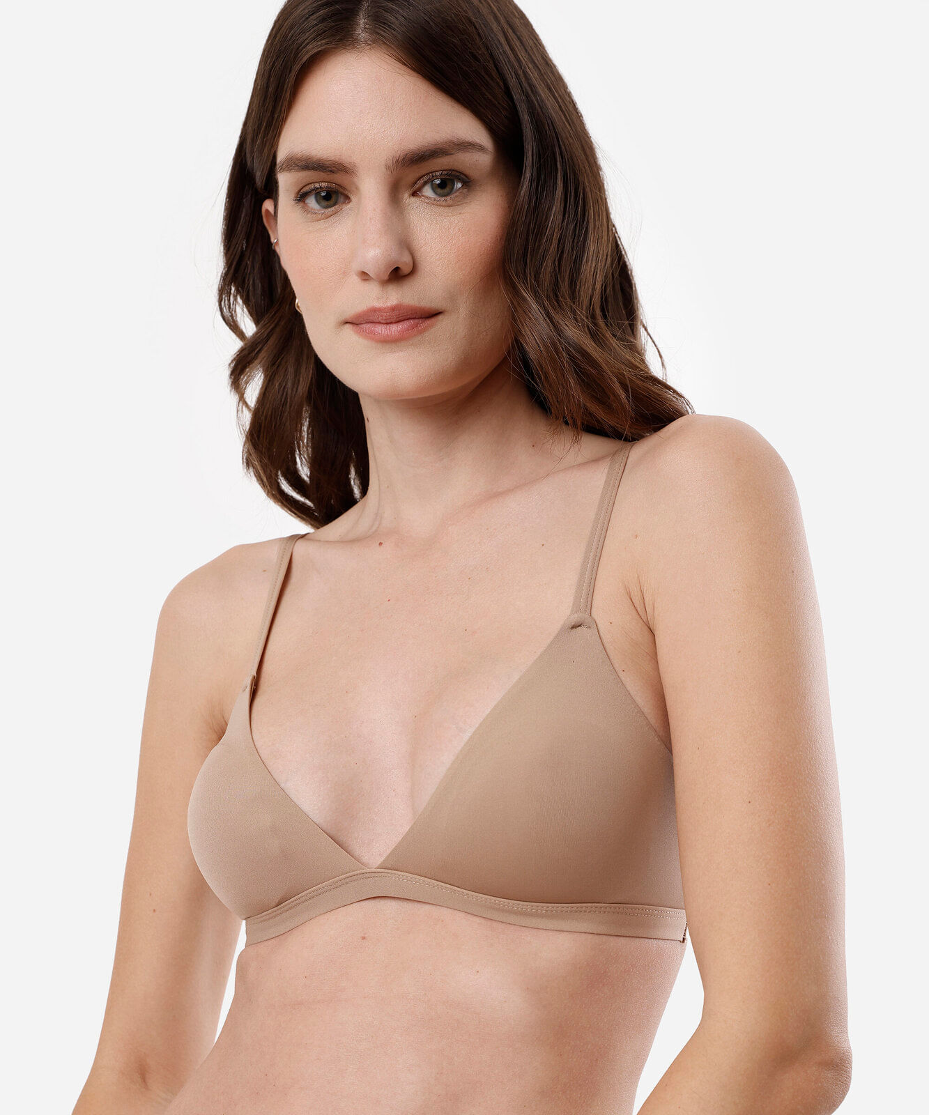 sutiã top feminino sem bojo bege