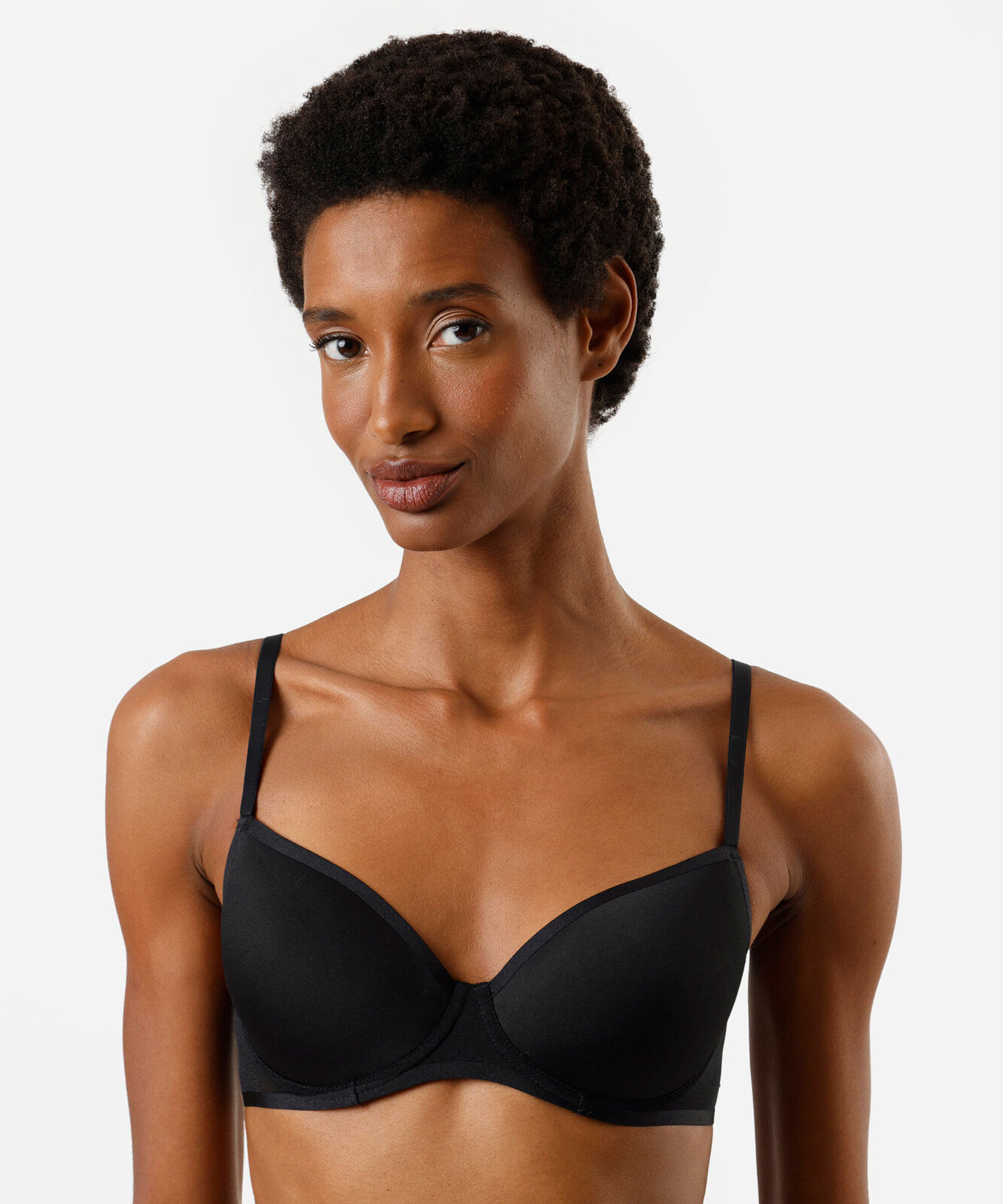 sutiã base feminino de poliamida preto