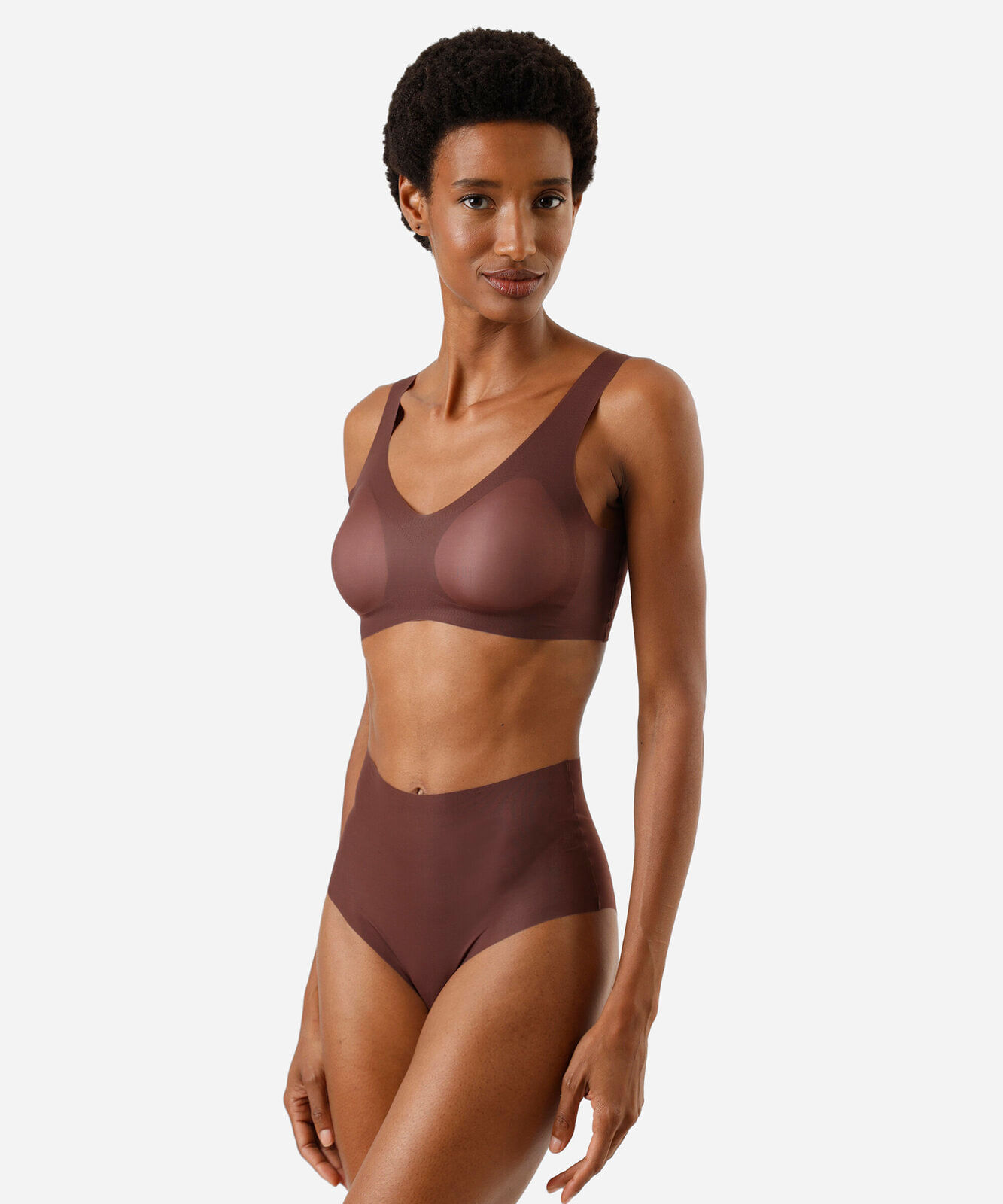 calcinha hot pant feminina com corte a fio marrom