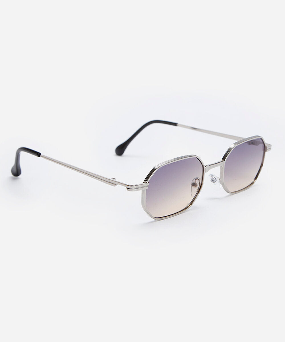 óculos de sol oval triton feminino prateado
