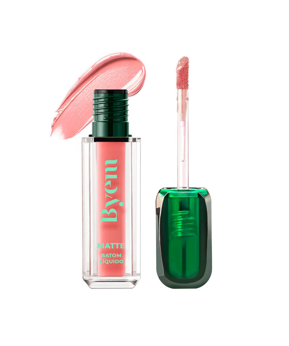 batom líquido byem matte pink ice