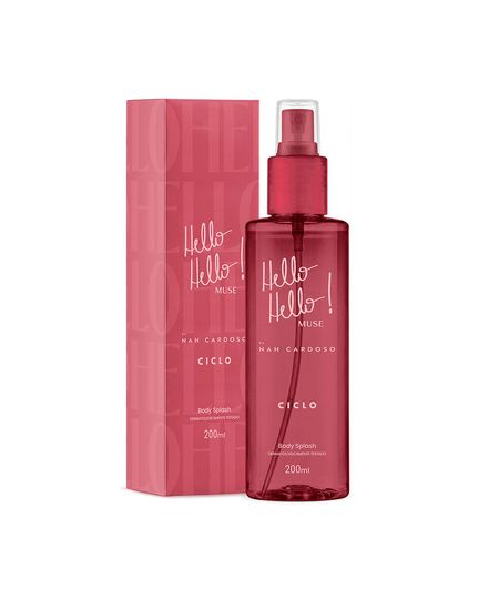 body splash feminino hello hello muse ciclo by nah cardoso 200ml 200 ML