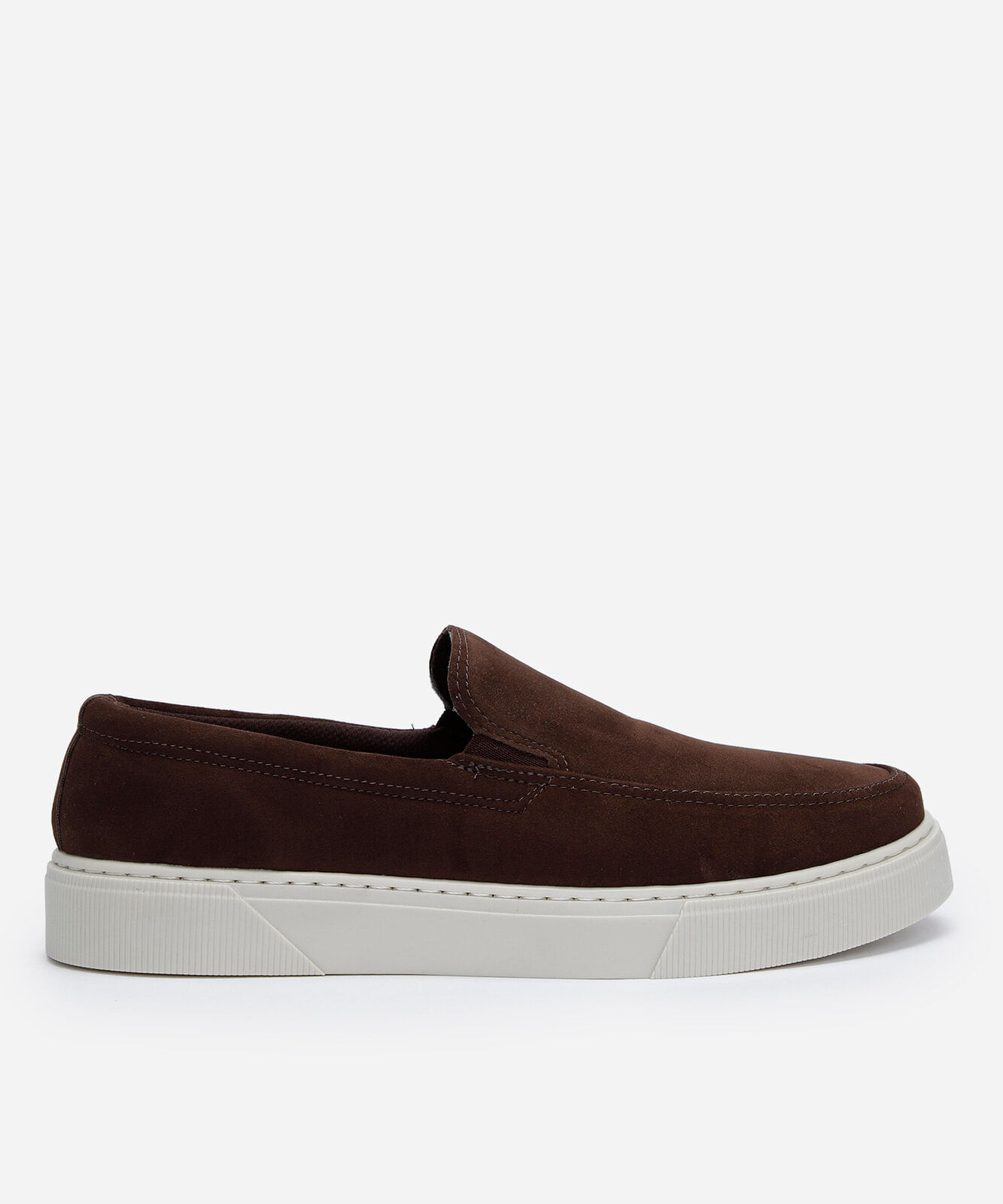 tênis slip on texturizado marrom