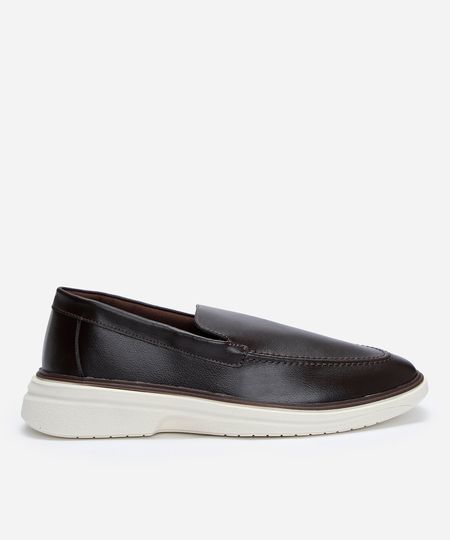 mocassim masculino texturizado marrom 38