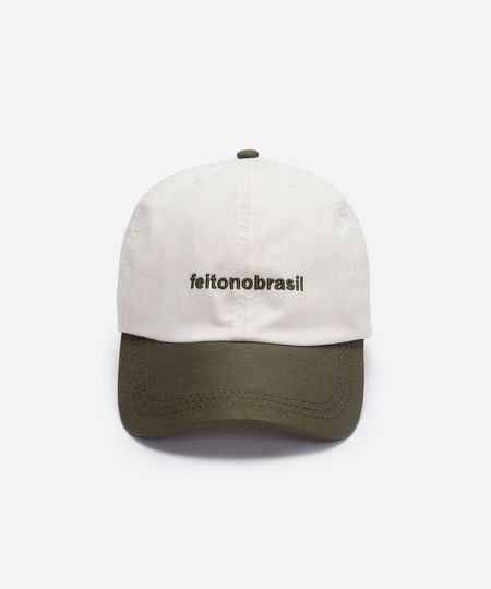 boné aba curva de sarja bordado colorido UNICO