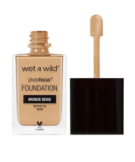 base líquida wet n wild photo focus matte foundation bronze beige UNICO