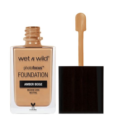 base líquida wet n wild photo focus matte foundation amber beige UNICO