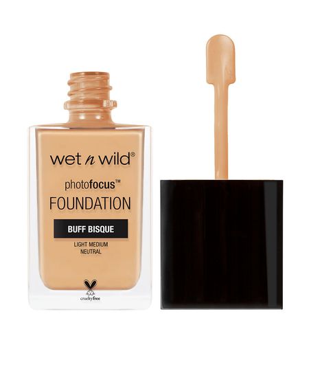 base líquida wet n wild photo focus matte foundation buff bisque UNICO