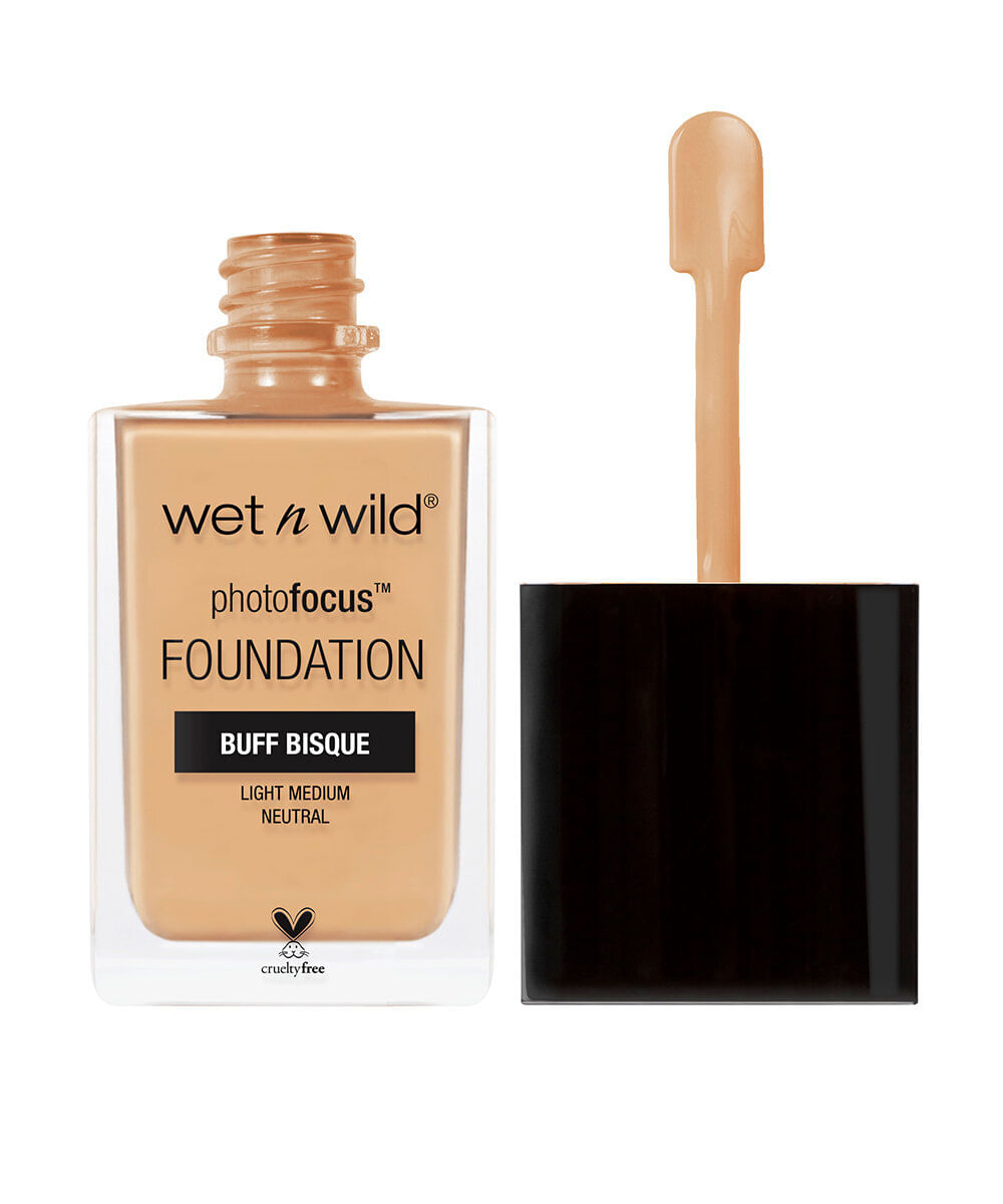 base lÃquida wet n wild photo focus matte foundation buff bisque