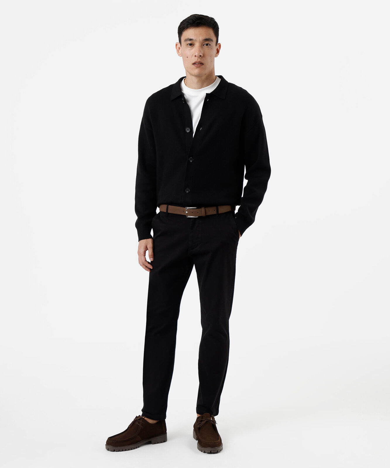 calça social slim de alfaiataria masculina preta
