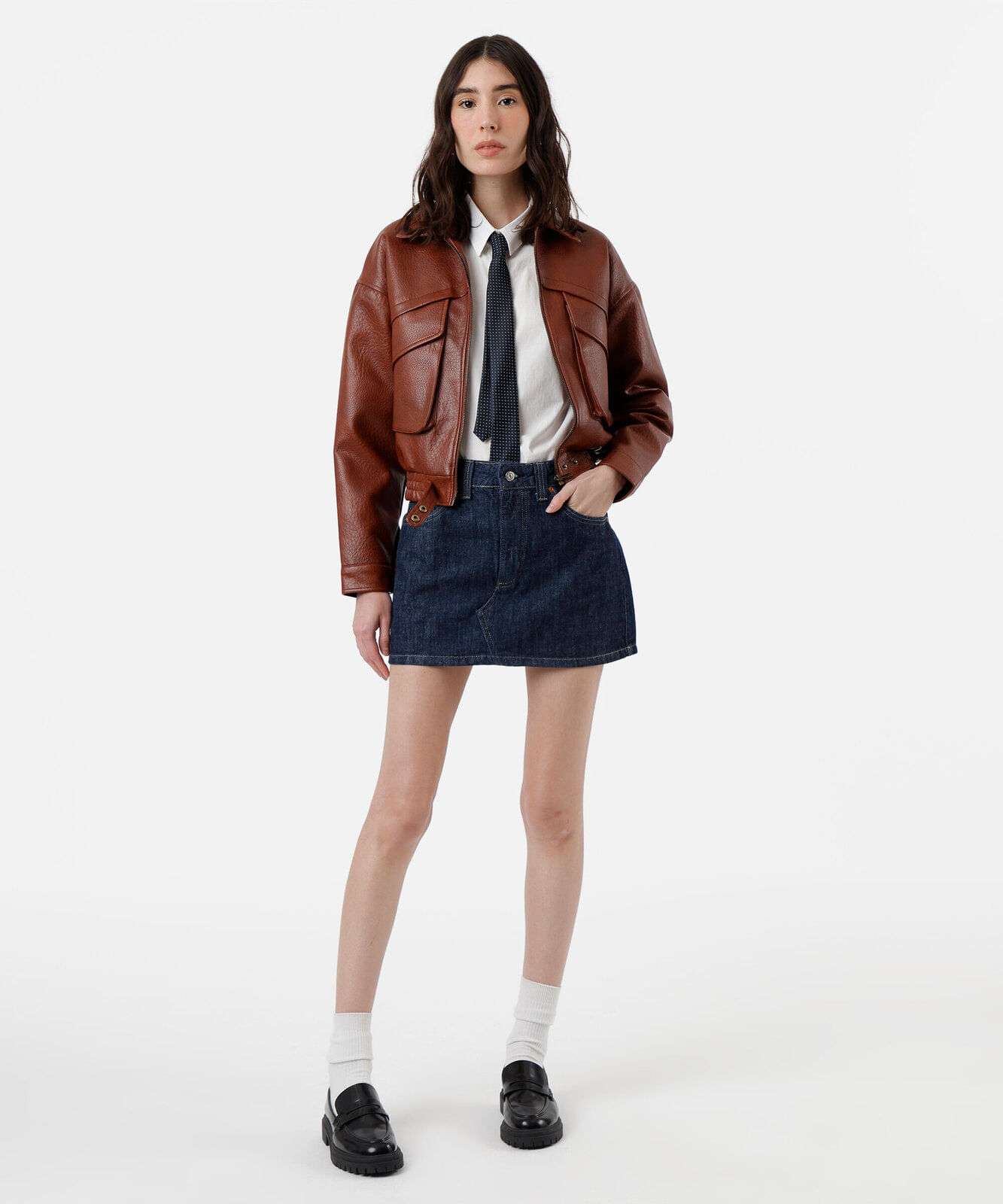 saia curta feminina jeans azul