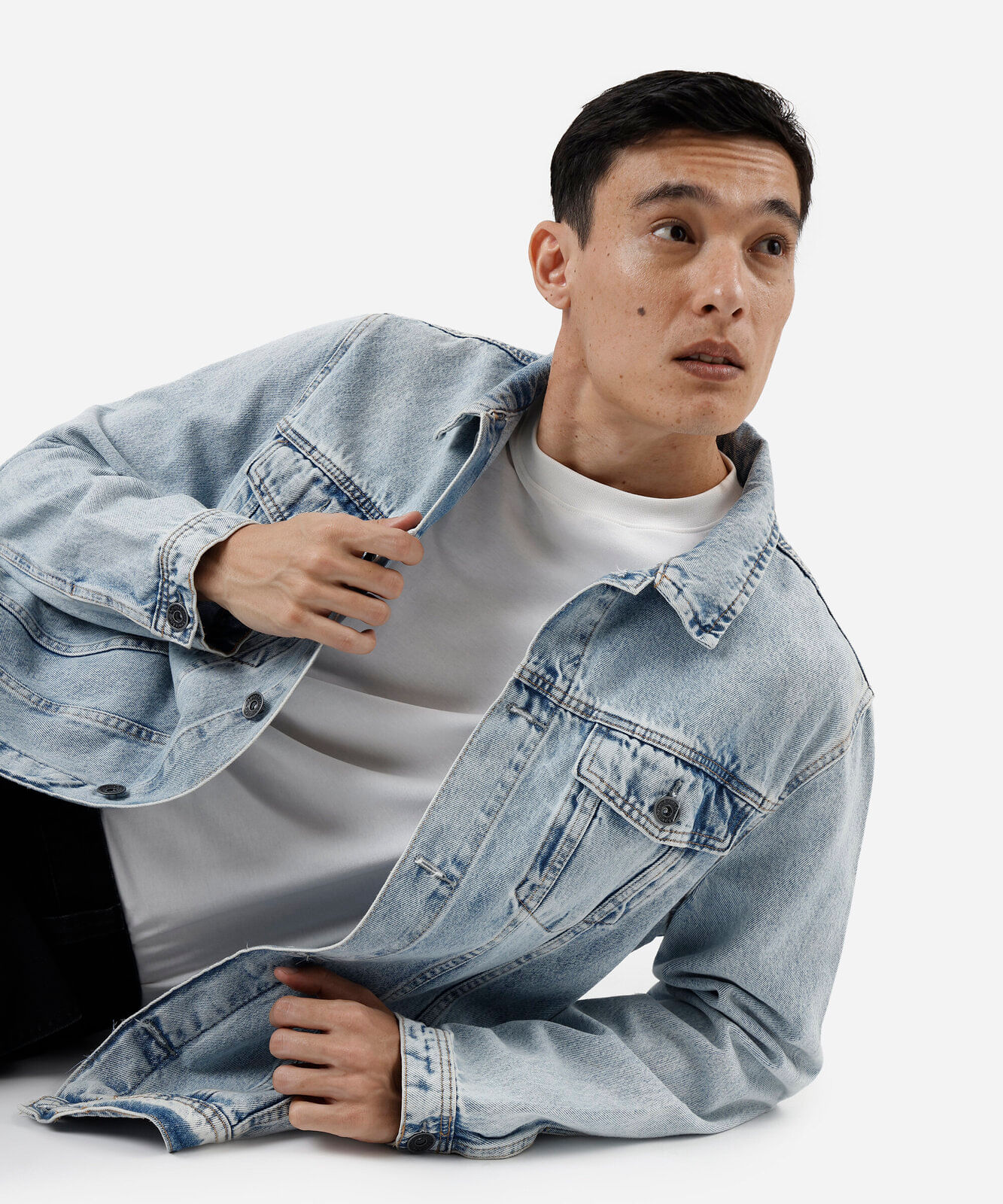 jaqueta masculina jeans azul